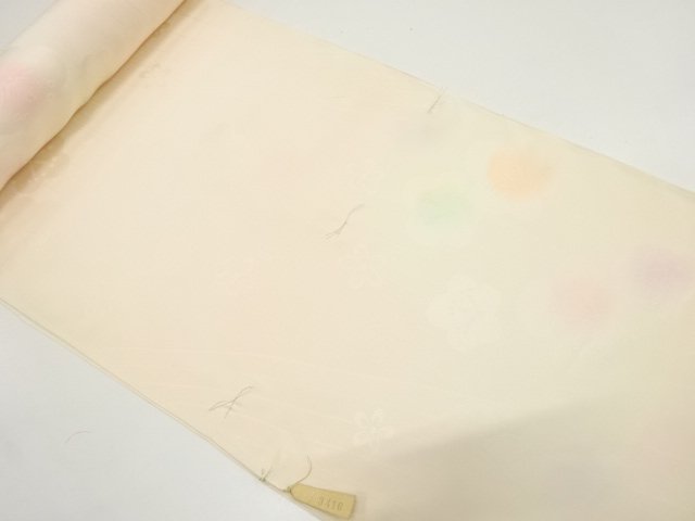 アンティーク　梅模様織り出し　長襦袢地反物